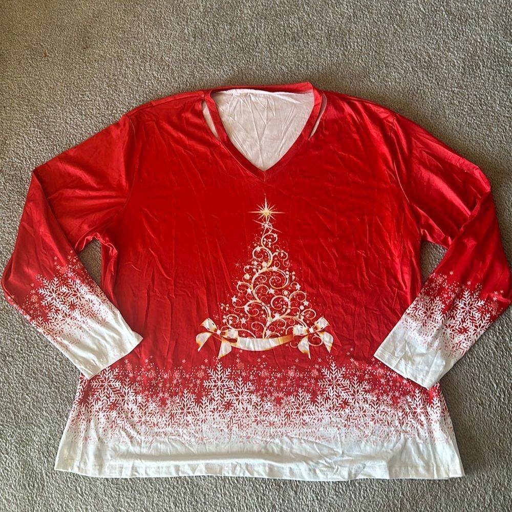 Holiday Christmas Tree Long Sleeve Top!